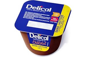 Delical Crema Dessert Cioccolato - Budino Ipercalorico e Iperproteico Senza Lattosio - 3 Confezioni Da 4 Vasetti Da 125 Grammi