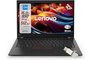 Lenovo ThinkPad, Pc Portatile Intel i5-8265u 4 Core 1.6Ghz, Ram 16Gb SSD 512Gb, Display 14.1" HD, Win 11, Notebook Pronto all'uso con Libre Office, Omaggio Chiavetta USB FingerPrint (Ricondizionato)