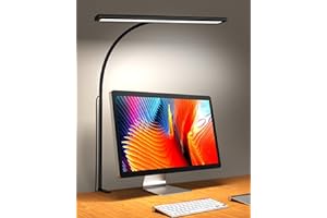 iFalarila [2025 Version 160 LED Lampada da Scrivania con Morsetto 30 Modalità, Più Luminoso Lampade da Tavolo 360° Flessibile Lampada da Lettura con Caricatore USB per Lavoro Studiare o Leggere-70CM