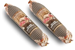 Salame Campagnolo in carta alimentare Salumi Pasini® | Pack da 2 Salami | Lavorato con carne Italiana e legato a mano | 2x250g