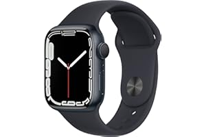 Apple Watch Series 7 (GPS, 41MM) Cassa In Alluminio Color Grigio Siderale con Cinturino Sport Nero (Ricondizionato)