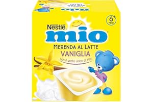 NESTLÉ MIO Merenda al Latte Vaniglia, 4 Vasetti da 100g (400g)