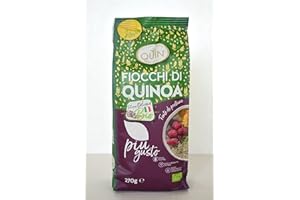 QUIN - Fiocchi di Quinoa Integrale Biologica Italiana - 3 confezioni da 270g - Senza Glutine