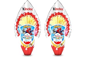 Offerta Kit Pasqua 2025 Kinder Gran Sorpresa Gigante SPIDERMAN 320 Gr. con Maxi Sorpresa + Gold Bunny 50 Gr. + KitKat Coniglietto 85gr. (2 Kinder Maxi Gran Sorpresa)