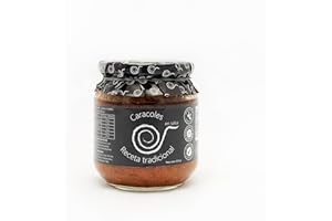 Lumache da mangiare. Lumache in salsa. Lumache cotte 550gr. Ricetta familiare, casalinga e artigianale. Conserve gastronomiche. Regalo originale per tutti. Prodotto 100% fabbricato in Spagna.