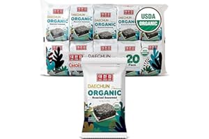 Snack di alghe biologiche DAECHUN (Choi's1), confezione da 20, ottimo prodotto originale della Corea