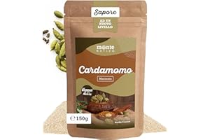 Cardamomo in polvere Monte Nativo (150g) - Cardamomo - Cardamomo in polvere come tè al cardamomo o come spezia - cardamomo macinato - vin brulé e spezia chai, per miscele di spezie