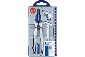 Staedtler - Compasso Scuola Media Elementare e Superiore, Include Astuccio, Accessori e Tubetto Mine Compasso, Ideale per Cancelleria Scuola e Cartoleria - Materiale Scolastico e Cose per la Scuola
