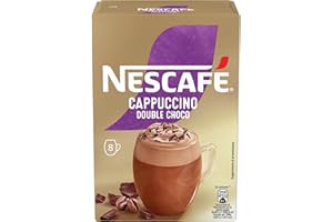 NESCAFÉ Cappuccino Double Choco Solubile con Cacao, 8 Bustine 148g