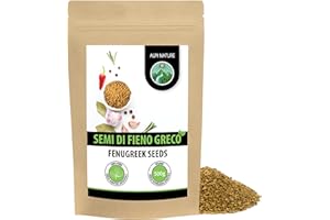 Semi di fieno greco interi (500g), 100% naturali, senza additivi, vegani, semi di fieno greco