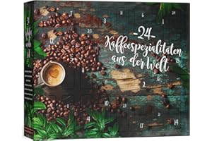 [ Boxiland ] Calendario dell'Avvento con 480g di caffè intero in grani Natale 2023 I nobile campionario da regalare I idea regalo per i bevitori di caffè