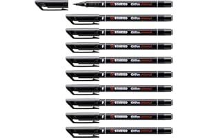 Stabilo OHPen universal Permanente - Marcatore - Tratto Fine (0,7 mm) - Confezione da 10 - Nero