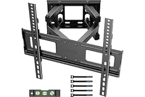 BONTEC Supporto da Parete per TV al Plasma LED LCD Piatti e Curvi 23-70 inch, Inclinazione Girevole Staffa con Doppio Braccio Peso fino a 45kg, Max VESA 400x400mm,con Fascette per Cavi