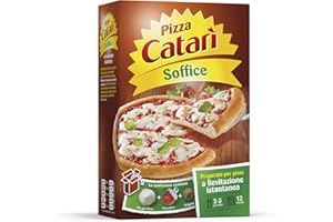 Catarì Pizza Preparato per Pizza Soffice, a Lievitazione Istantanea, con Miscele per la Base, Polpa di Pomodoro e Bustina di Origano