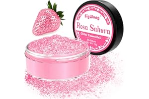 Glitter Commestibili per Drink, 15g Brillantini Glitter Commestibili Alimentari per Dolci Cocktail Decorazioni Torte, Bevande, Cioccolatini, Fondente-Rosa Sakura