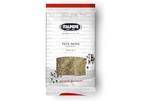 Italpepe, Pepe Nero Macinato, Ideale per Dare una Nota Leggermente Piccante ai Tuoi Piatti, Ottimi per Piatti a Base di Salumi e Salsicce, Brodi e Minestre, Confezione 1 kg