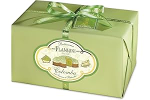 FLAMIGNI Colomba Pasquale Farcita con Crema Pasticcera al Pistacchio da 950 g, Artigianale, Soffice e Delicato, Ricoperta di Cioccolato Bianco e Granella di Pistacchio, Senza Canditi, Made in Italy