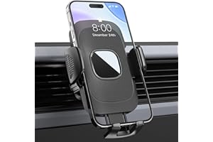 Estralia Porta Cellulare Auto, Presa Aria Supporto Telefono Auto, 360° Regolabile Porta Telefono Auto, Gancio Super Stabile, Rilascio con Un Clic, Adatto per iPhone, Samsung, Cellulare da 4.0''-7.0''