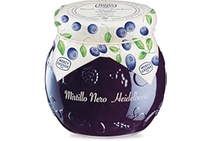 Menz&Gasser, Confettura Extra di Mirtilli Neri Edel Plus, Ideale come Colazione o Spuntino, con Frutta di Alta Qualità in pezzi, 1 Vaso x 620 g