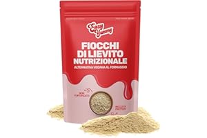 Easy Yummy Fiocchi di lievito nutrizionale (300 g), fiocchi di lievito nutrizionale non fortificato, lievito nutrizionale Nooch, 100% vegano senza additivi