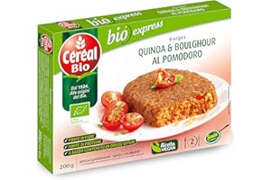 Céréal Bio Burger vegetali Quinoa e Boulghour al Pomodoro, da agricoltura biologica, 200 g