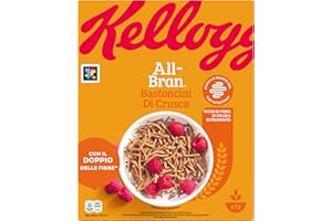 Kellogg's All-Bran Fibre Plus | Bastoncini di Crusca | Ricco di Fibra di Crusca di Frumento | Perfetto con Frutta Fresca | Confezione Singola da 500g (1 x 500g)