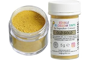 Sugarflair Blossom Tint Dust Old Gold, Oro - Colorante Alimentare, Polveri Coloranti Commestibili per Torte, Pasta di Zucchero, Glassa, Cioccolato, Crema al Burro, Macarons - 5g