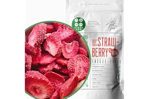 Fragole Disidratate | Essiccate | Frutti Rossi | Frutti di Bosco Fatti in Casa Liofilizzata Polvere Fragole Fresche (90g)