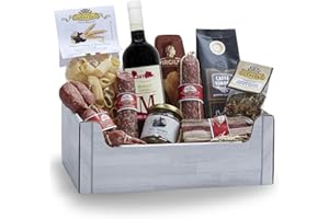Cesto Pasquale Speciale Italia – Confezione Regalo Alimentare di Gastronomia Umbria e Dintorni, Confezione Pasquale con Prodotti Gastronomici Tipici della Regione Umbria, 10 pezzi