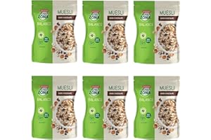 Enervit, Muesli Dark Chocolate, Sacchetto da 230 Grammi, Cereali per una Colazione Proteica, con Cioccolato e Granella di Nocciola, Granola con Proteine della Soia, Bilanciati 40-30-30