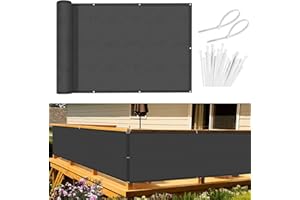 Sunnylaxx Frangivisto Balcone per Protezione 90x600 cm,Schermo Privacy,Recinzione Copertura per Privacy Balcone PES,per Balcone Giardino terrazza,con Occhielli e Fascetta, Antracite