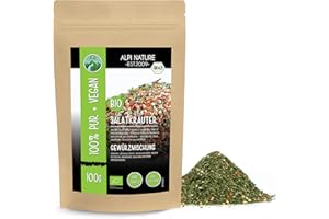Condimento per insalata biologico, miscela di erbe e spezie per insalata bio, 100% naturale, ingredienti biologici, preparazione di spezie per insalata, senza additivi artificiali (100 GR)