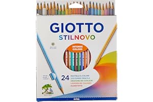 Giotto Stilnovo Astuccio Da 24 Matite A Pastello Colorate, 3.3Mm, Multicolore, ‎24 Unità (Confezione da 1)