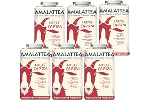 Granarolo, Latte di Capra Amalattea, 6 Confezioni di Latte Parzialmente Scremato UHT da 500 ml, Dal Gusto Morbido, Ricca Fonte di Calcio