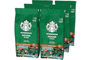 STARBUCKS House Blend Caffè Macinato Tostatura Media, 6 Sacchetti da 200g (1,2kg)