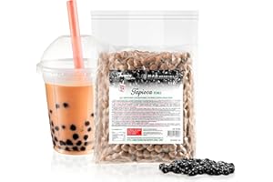 The Inspire Food Company Perle di tapioca per Bubble Tea - 1 kg - Le perle di tapioca di alta qualità sono anche deliziose in cocktail, spritz di vino, spumante, yogurt e altri dolci.
