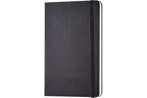 Amazon Basics Taccuino classico, A5, a righe, Misura Grande, nero