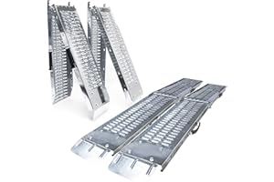 VOUNOT® Rampa Pieghevole, Rampe di carico 400 kg Max, Rampa Pieghevole per Moto e rampa di Accesso Resistente e conveniente. Dimensioni 160 x 22,5X 4,5 cm (YC-160F)