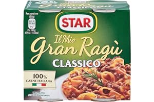 STAR Il Mio GranRagù Classico, 2 x 180gr, ragù preparato secondo la tradizione, 100% carne Italiana controllata e selezionata. Senza conservanti e senza glutine