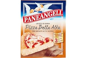 Paneangeli Lievito di Birra Pizza Bella Alta, Lievito Disidratato per Impasti Alti e Soffici, Lievitazione Naturale Fuori dal Forno, Vegano, Bustone da 3 Buste da 9 g Ciascuna, 27 g Complessivi