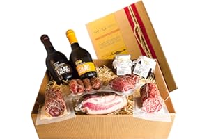 GUSTO TIPICO ITALIANO Cesta Natale 2024 | Cesto Gastronomico Natalizio Salumi Italiani Artigianali con Guanciale, Salame Toscano di Maiale e Cinghiale, Birra Gilac, Salsicce, Bruscapasta