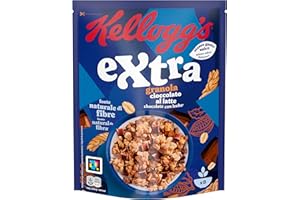 Kellogg's Cereali Extra | Gusto Cioccolato al Latte | Granola con Avena Croccante | Confezione Singola da 375 g (1 x 375g)