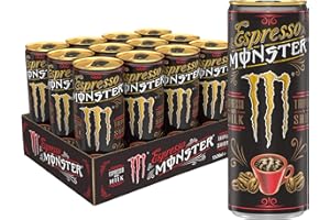 Monster Espresso, confezione da 12 x 250 ml, bibita al caffè