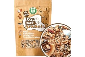 ZingyZoo Keto Granola Muesli Senza Glutine e Zucchero Aggiunto | Low Carb Colazione | Cereali Chetogeniche Proteici 14%