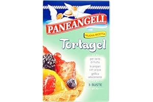 Paneangeli Tortagel, Preparato per Gelatina per Torte di Frutta, Gelatina in Polvere dal Gusto Neutro, Preparato con Acqua, Gelifica Velocemente, Vegano, Astuccio 3 Bustine da 14 g per 42 g